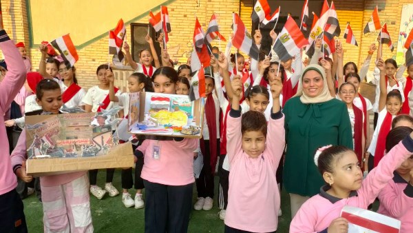 احتفالات نصر اكتوبر بإحدي المدارس 