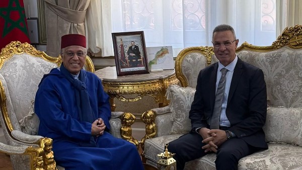 السفير فائد مصطفى صحبة السفير المغربي بالقاهرة 