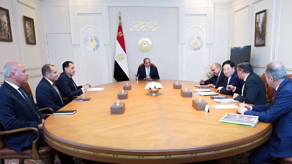 الرئيس السيسي يستقبل رئيس مجلس إدارة شركة GCL الصينية