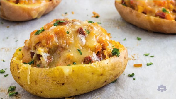 تنفع للسحور وللافطار ..طبق من البطاطس المهروسة المحشية بالجبن و اللحم