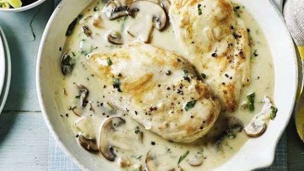 طريقة عمل فراخ بصوص المشروم البيكاتا