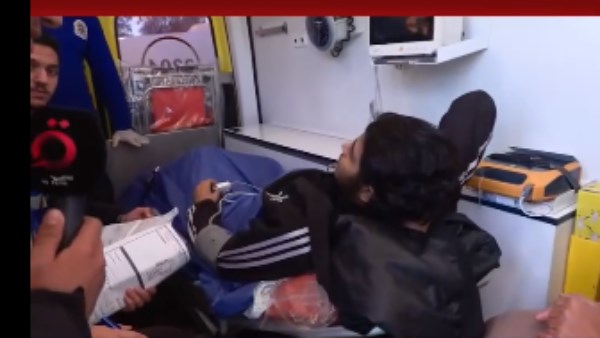 أحد المصابين الفلسطينيين