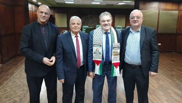 السيد البدوي يستقبل وفد فلسطينى برئاسة رئيس جامعة فلسطين