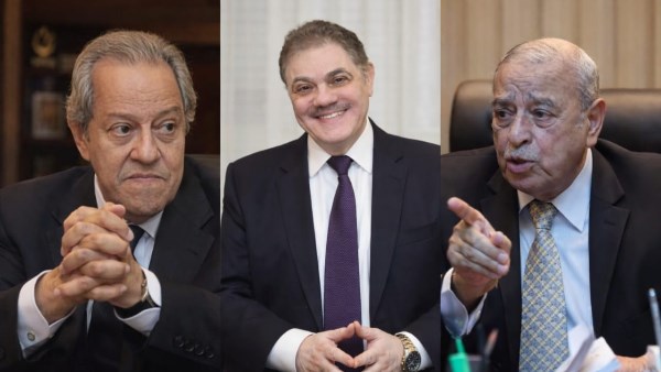 المستشار جميل سعيد والسيد البدوي ومنير فخري عبد النور