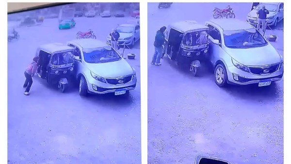 تعدي سيدة علي سائق توك توك