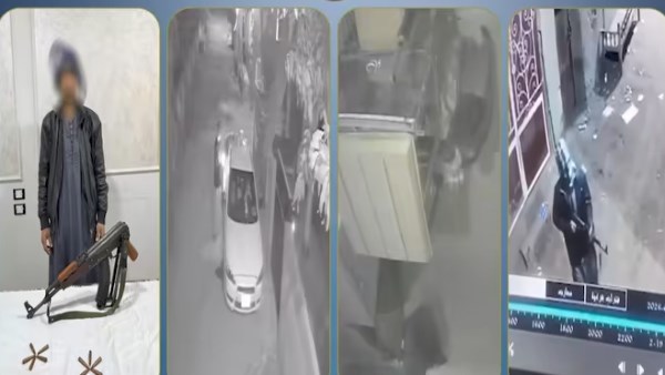 المتهم عقب ضبطه وجانب من الواقعة