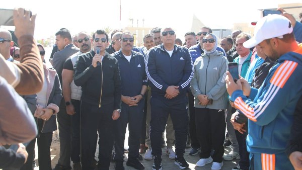 مسيرة رياضية لشباب المحافظات الحدودية