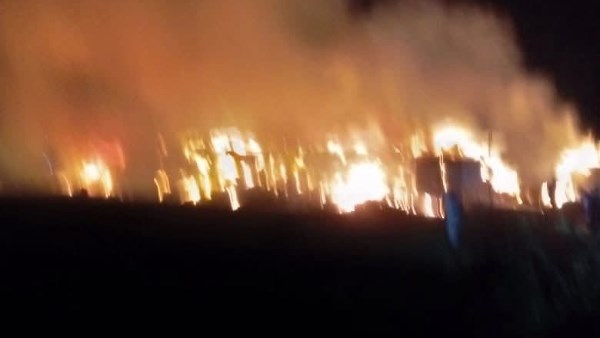 حريق هائل بالمحلة 