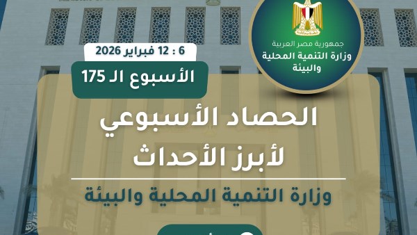 انفوجراف وزارة التنمية المحلية والبيئة في اسبوع