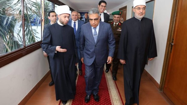 محافظ الدقهلية يستقبل وزير الأوقاف ومفتي الجمهورية