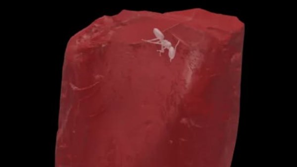 نملة داخل كهرمان 