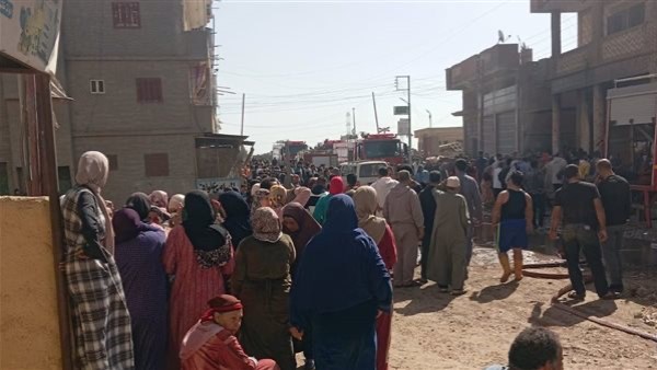 حريق هائل بالبحيرة