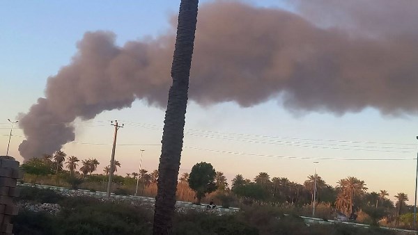 حريق ضخم في المنطقة الصناعية 