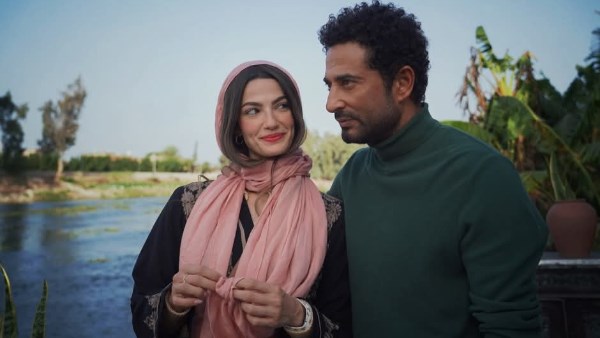 النجم عمرو سعد مع النجمة تارا عماد 