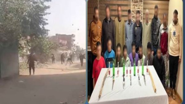 بحوزتهم زجاجات وأسلحة بيضاء | القبض على 17 شخص في مشاجرة بالإسماعيلية بسبب خلافات الجيرة 