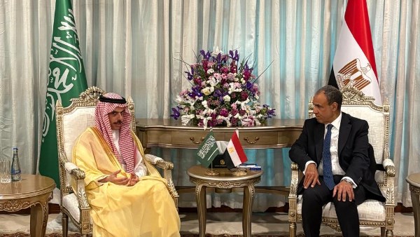 وزير الخارجية مع نظيره السعودي 