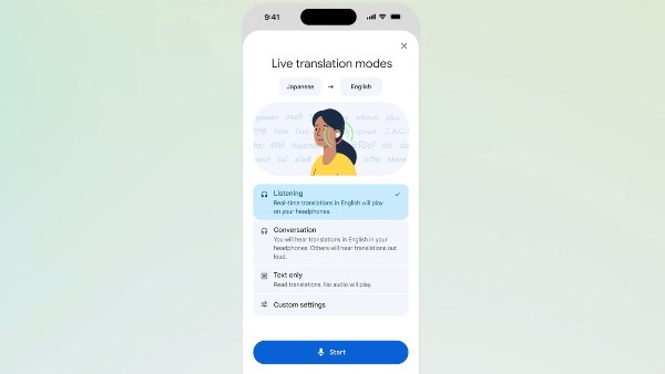 جوجل تعزّز Google Translate بذكاء Gemini وتضيف ترجمة فورية بالسماعات