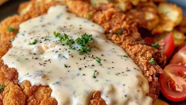 فراخ مقرمش بصوص كريمي بالفلفل الأسود