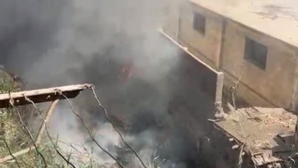 حريق سور مخازن بنها