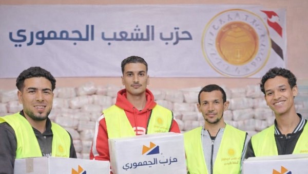 الشعب الجمهوري يوزع 1000كرتونة رمضانية بقوص ضمن مبادرة