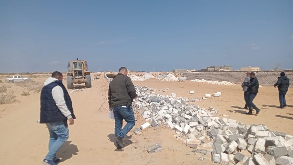 حملة لإزالة التعديات بالعلمين الجديدة 