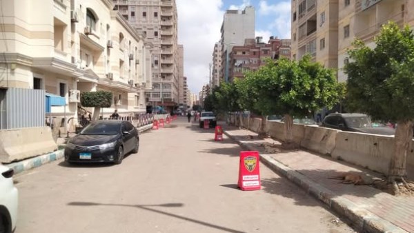 الشارع بعد اعادة فتحه