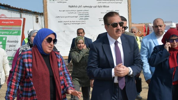 محافظ بورسعيد: المشروع بطاقة 20 ألف م³ يوميًا ونسبة التنفيذ الكلية بلغت 60٪