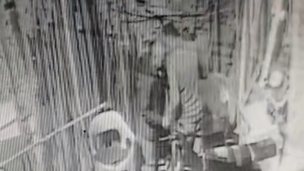 لحظه اعتداء الزوج علي حماه بمحل عمله بالمحلة 