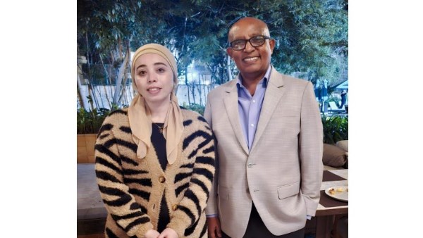 محررة صدى البلد مع السيد\ أنبسي يتبارك