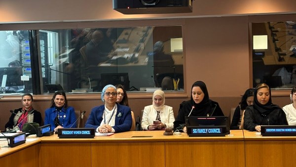 المستشارة أمل عمار في الحدث الجانبي الذي نظمته المملكة العربية السعودية