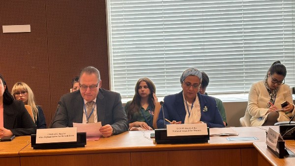 المستشارة أمل عمار تشارك في الحدث الجانبي لجامعة الدول العربية 