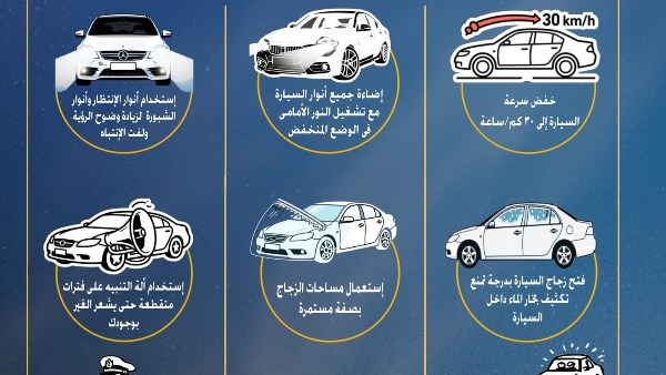 القيادة فى الطقس السيئ