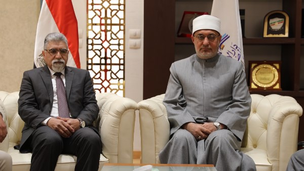 مفتي الجمهورية يبحث مع وفد جامعة العاصمة تعزيز التعاون