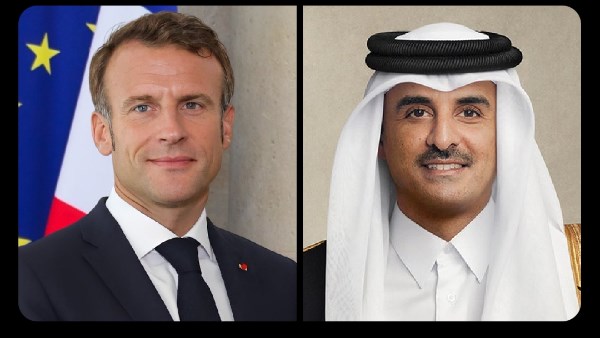 أمير قطر وماكرون