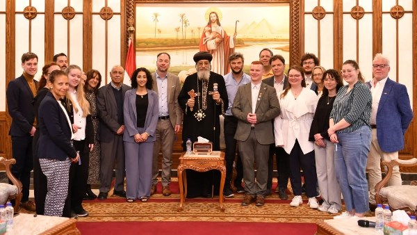 البابا تواضروس ووفد ألماني 