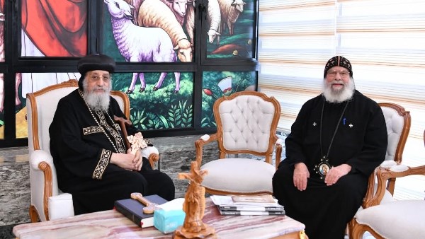 البابا تواضروس والأنبا أغابيوس