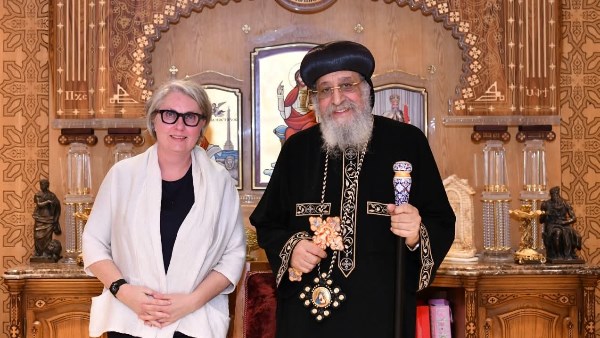 البابا تواضروس وسفيرة دولة فنلندا