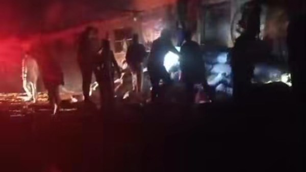 الحريق فى مزرعة مواشي بطور سيناء