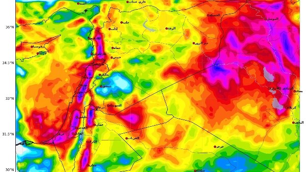 خرائط المركز العربي للمناخ