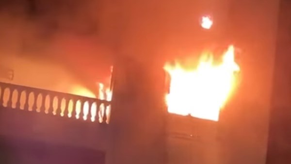 لقطة من الحريق