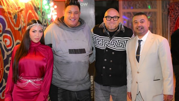 لولا جفان وإدوارد ونانسي مجدي فى حفل سهرة 