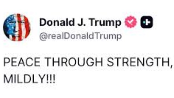 ترامب يُكرر شعاره: "السلام من خلال القوة".. وإسرائيل تشن غارات على طهران