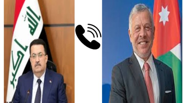 رئيس الوزراء العراقي و العاهل الأردني يبحثان تطورات الأحداث في المنطقة