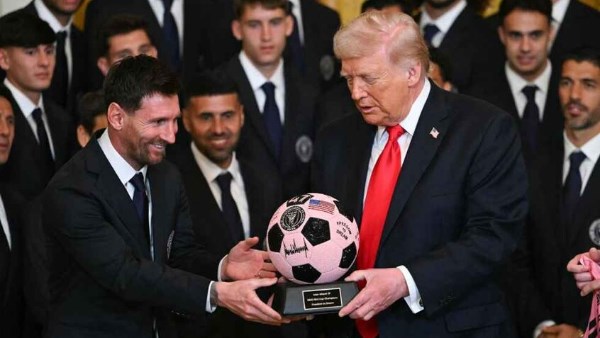 دونالد ترامب وليونيل ميسي