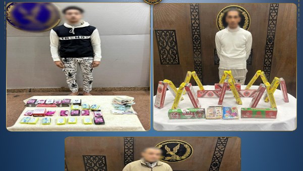 المتهمون والمضبوطات 