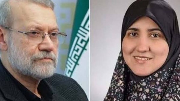 علي لاريجاني و ابنته 