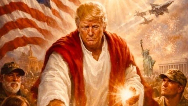 صورة ترامب في هيئة المسيح 