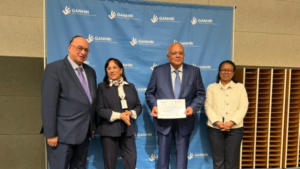 المجلس القومي لحقوق الإنسان يتسلم، شهادة الاعتماد الدولية