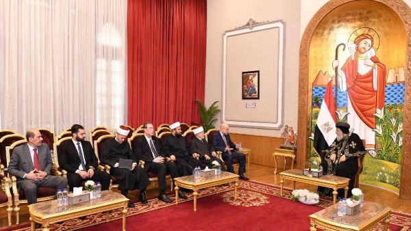 الوفد الفلسطيني رفقة البابا تواضروس الثاني 