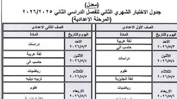  جدول امتحانات شهر ابريل